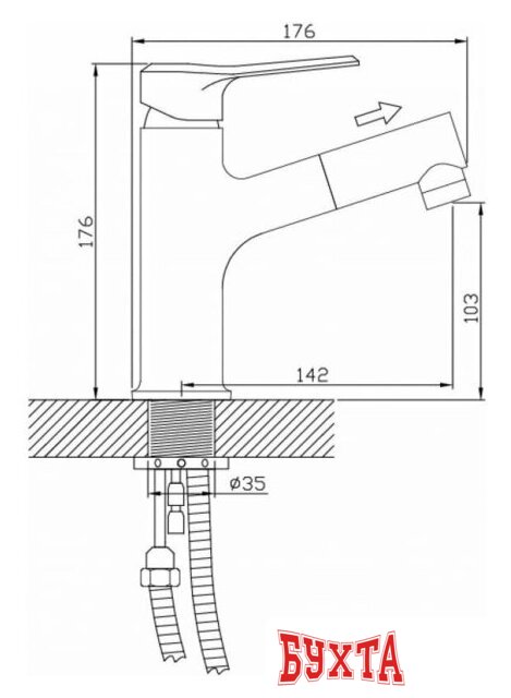 Смеситель Diadonna Д49-19005 3