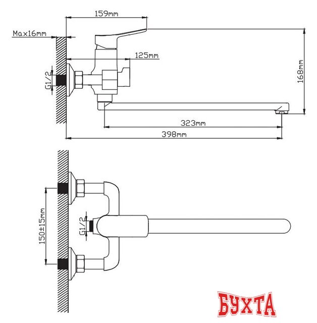 Смеситель Diadonna Д168-22QH 2