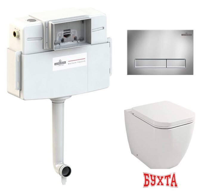 Унитаз приставной Lavinia Boho Relfix One Set 4 в 1 77060218 (хром пластик) 1