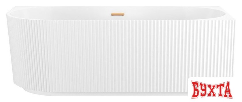 Ванна Wellsee Festive Fox 170x80 28730604R (пристенная ванна (правая) белый глянец, экран, ножки, сифон-автомат золото)