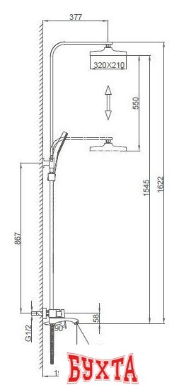 Душевая система FRAP F2476 2