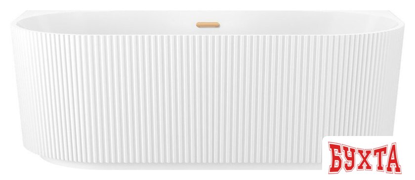 Ванна Wellsee Festive Fox 150x75 28730104R (пристенная ванна белый глянец, экран, ножки, сифон-автомат золото)