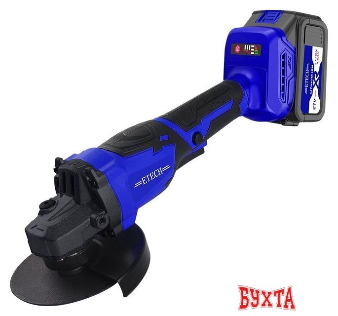 Угловая шлифмашина ETECH AG-21/125BL (с 2-мя АКБ)