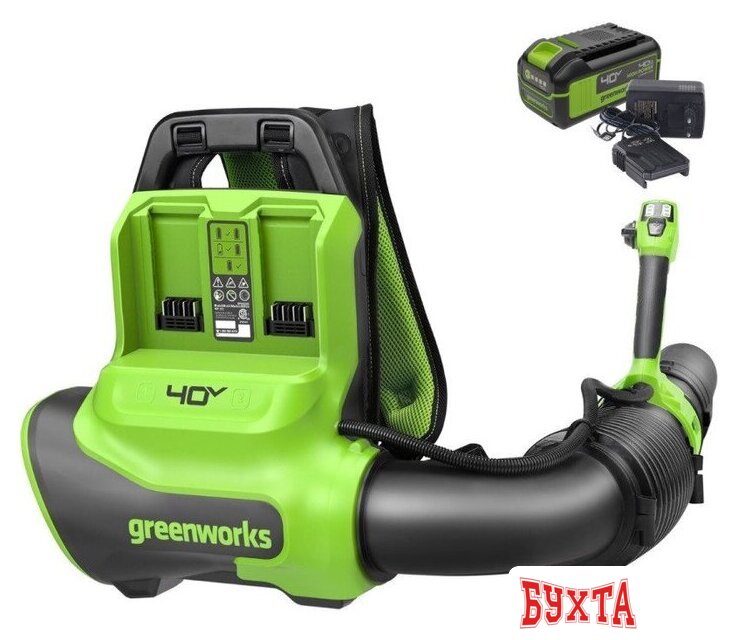 Ранцевая воздуходувка Greenworks GD40BPG2K4 2408107UB (с 1-им АКБ)