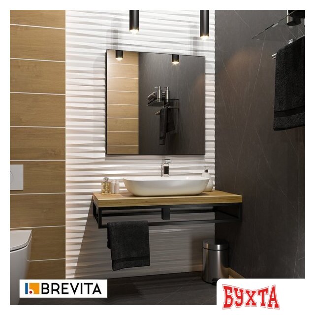 Мебель для ванных комнат Brevita Kevo-100 Clean (Столешница + Металлокаркас) 4