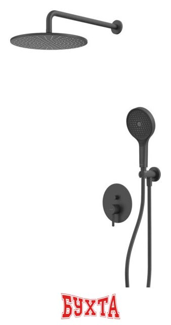 Душевая система Whitecross Y YSET04TOPBL (черный матовый)