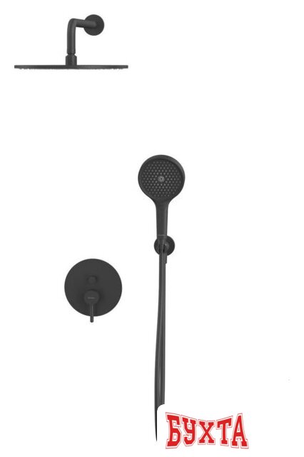 Душевая система Whitecross Y YSET04TOPBL (черный матовый) 2