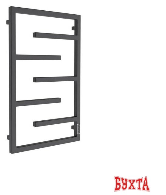 Полотенцесушитель Маргроид Ferrum Preim СНШ профильный 80*50 Черный матовый, скрытого монтажа, таймер справа