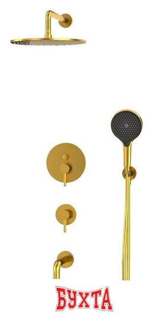 Душевая система Whitecross Y YSET07TOPGLB (брашированное золото) 2