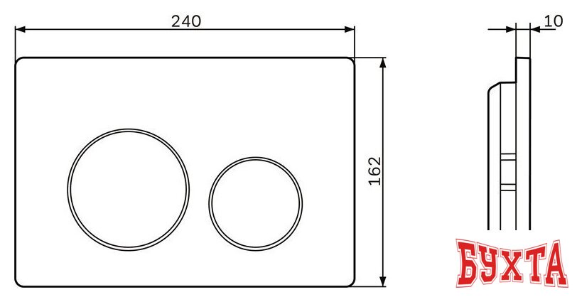 Панель смыва AM.PM I090138 (черный матовый) 3