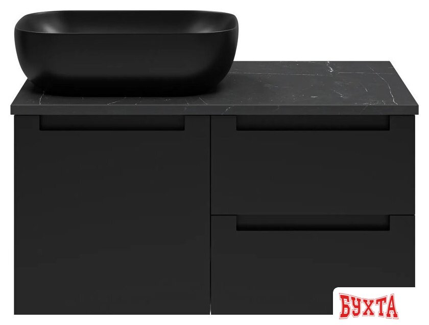 Мебель для ванных комнат Brevita Тумба под умывальник Cargo 80 CAR-01080-021П2Я+VS03-80К 3