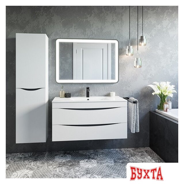 Мебель для ванных комнат IDDIS Тумба c умывальником Cloud 100 CLO10W1i95K 3