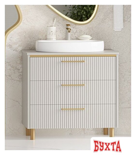 Мебель для ванных комнат Brevita Elche 80 ELC-0080-0302Я (серый кашемир)