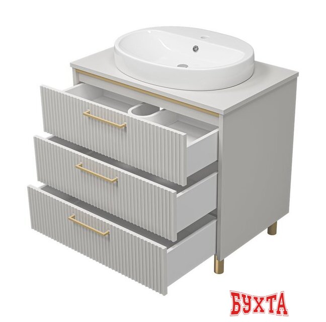 Мебель для ванных комнат Brevita Elche 80 ELC-0080-0302Я (серый кашемир) 5