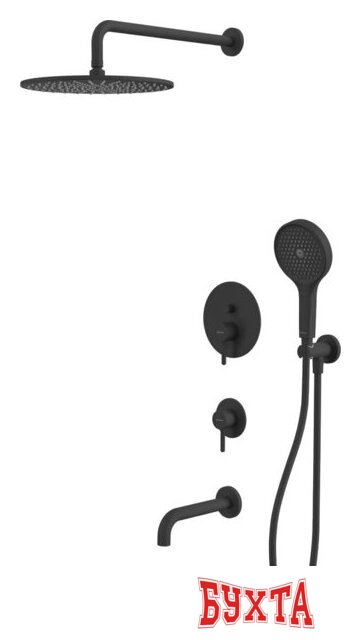 Душевая система Whitecross Y YSET07TOPBL (черный матовый)