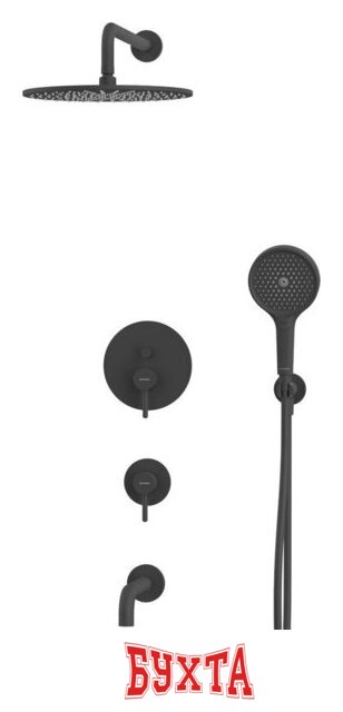 Душевая система Whitecross Y YSET07TOPBL (черный матовый) 2