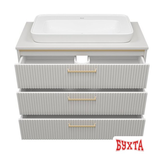 Мебель для ванных комнат Brevita Elche 100 ELC-0100-0302Я (серый кашемир) 3