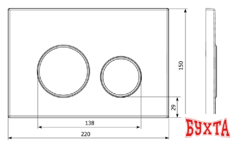 Панель смыва Lavinia Boho Relfix 38050804 (белый/золотой глянец) 5