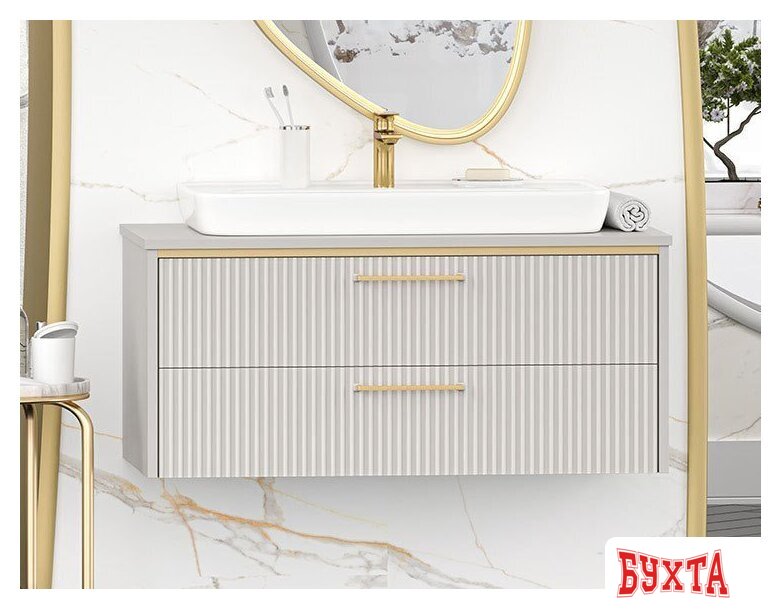 Мебель для ванных комнат Brevita Elche 100 ELC-01100-0502Я (серый кашемир) 1