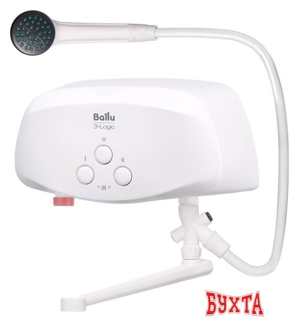 Проточный электрический водонагреватель кран+душ Ballu 3-Logic TS 6.5 кВт (кран+душ)