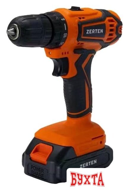 Дрель-шуруповерт Zerten ASB-18S (с 2-мя АКБ, кейс)