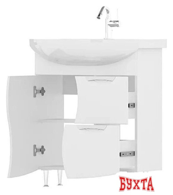 Мебель для ванных комнат Volna Тумба Adel 70.1D.2Y с умывальником Балтика 2