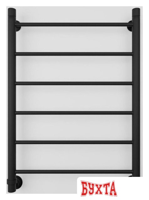 Полотенцесушитель Luxon J 80x50 (черный матовый, нижнее подключение)