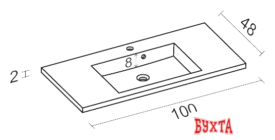 Умывальники Riho Broni 100x48 (F7BR1100481113) 2