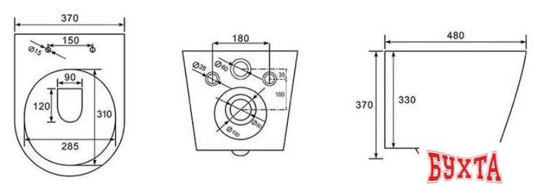 Унитаз подвесной Grado GD-W201R 5
