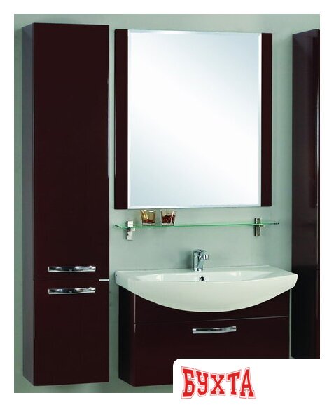 Мебель для ванных комнат Акватон Ария 80 Тумба коричневая (1.A141.7.01A.A43.0) 2