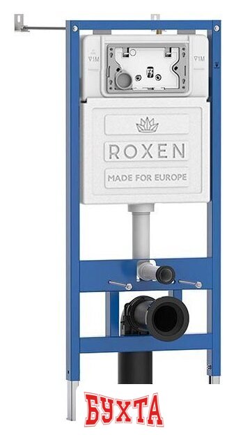 Унитаз подвесной Roxen Martin в комплекте с инсталляцией StounFix Dual Fresh 6 в 1 968525 (кнопка: черный/хром) 3