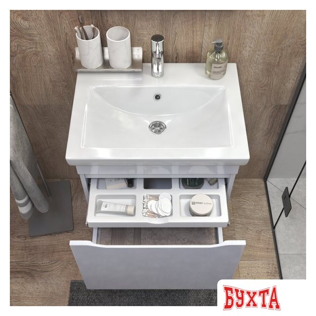 Мебель для ванных комнат Vigo Тумба под умывальник Grani 600-0-1 Como навесная 5