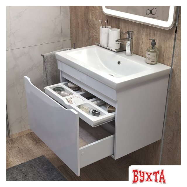 Мебель для ванных комнат Vigo Тумба под умывальник Grani 700-0-1 Como навесная 4