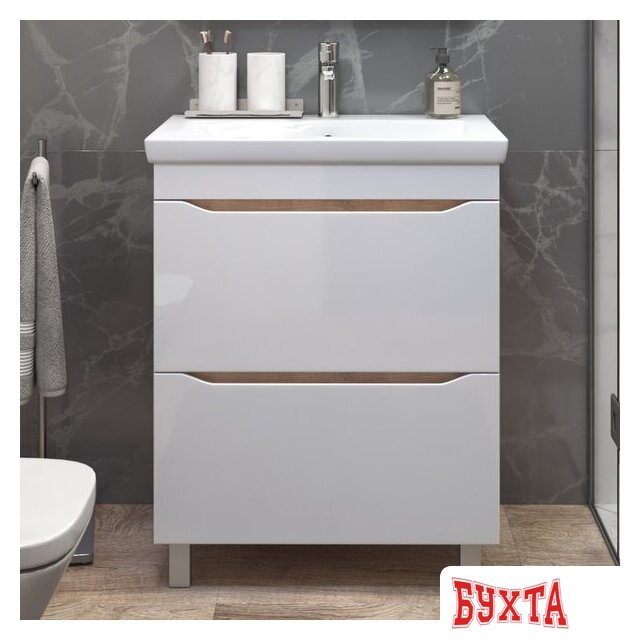 Мебель для ванных комнат Vigo Тумба под умывальник Grani 700-0-2 Como (дуб золотой) 3