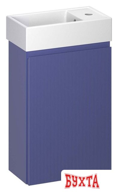 Мебель для ванных комнат Wellsee Тумба под умывальник 2 в 1 WC Area 221804001 (тумба/матовый синий, раковина/глянцевый белый, без ножек) 1