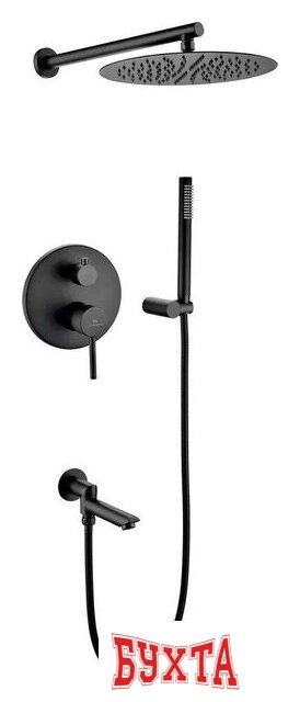 Душевая система Grocenberg GB5099BL-1 (черный матовый)
