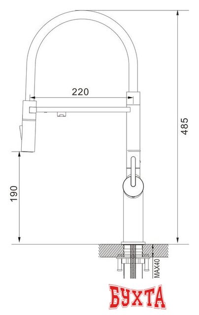 Смеситель Rose R458H 2