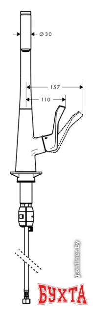 Смеситель Hansgrohe Metris Select [14884000] 3