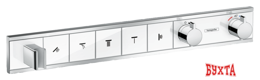 Смеситель Hansgrohe RainSelect 15358400 (белый/хром)