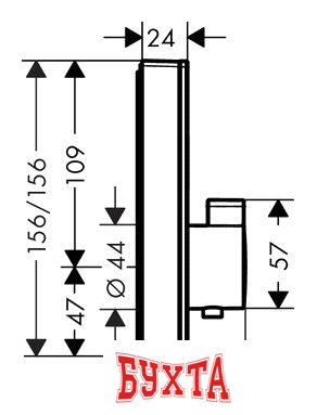 Смеситель Hansgrohe ShowerSelect Glass [15738400] 2