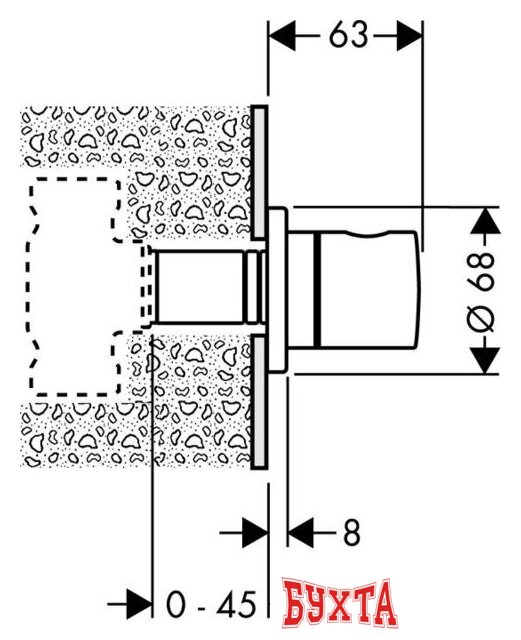 Вентиль Hansgrohe 15972000 2