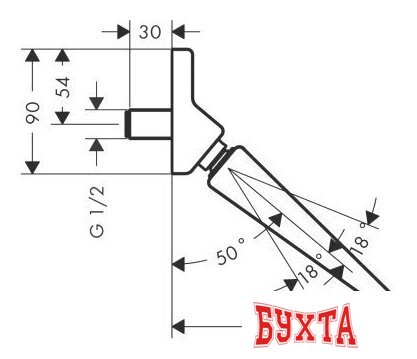 Верхний душ Hansgrohe Raindance Rainfall Stream 150 [26443000] 2