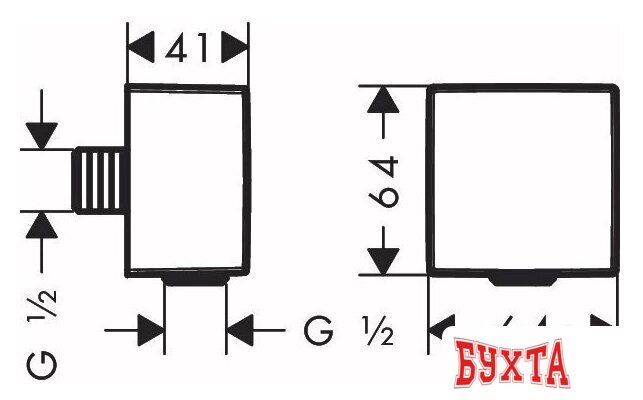 Шланговое подключение Hansgrohe FixFit Square 26455700 (белый матовый) 2