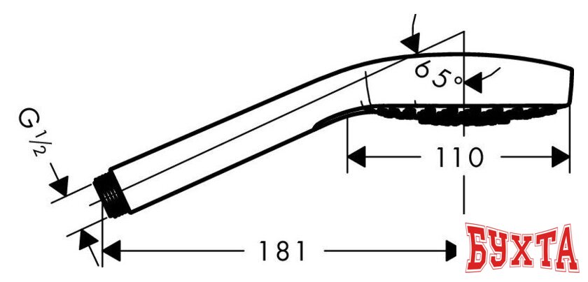 Душевая лейка Hansgrohe Croma Select E 1jet 26816400 5