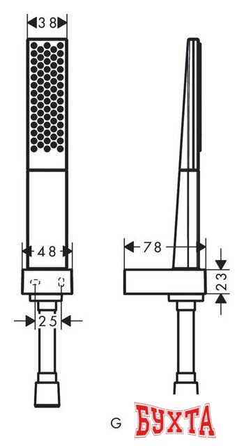 Душевая лейка Hansgrohe 26856700 2