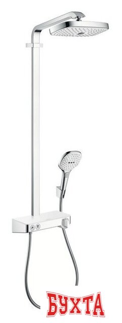 Душевая система Hansgrohe Raindance Select E 300 2jet 27283400 (белый/хром)
