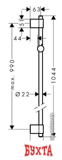 Душевая штанга Hansgrohe Varia 27356000 2