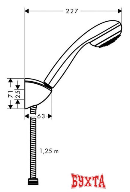 Душевой гарнитур Hansgrohe Crometta 85 27576000 2