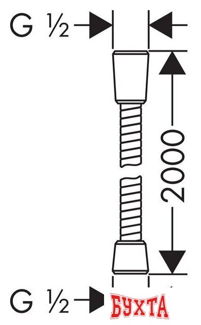 Душевой шланг Hansgrohe Sensoflex 28134000 2