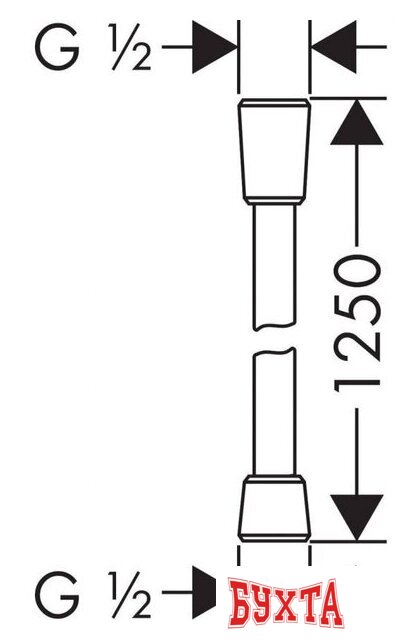 Душевой шланг Hansgrohe Isiflex 28272340 2
